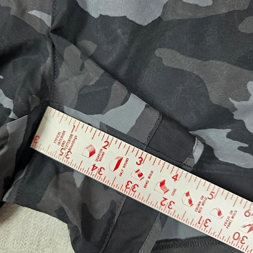 Athleta Shorts Womens Large Black Camo Printed Mesh Racer Run Lined Running 4 In - Picture 6 of 13